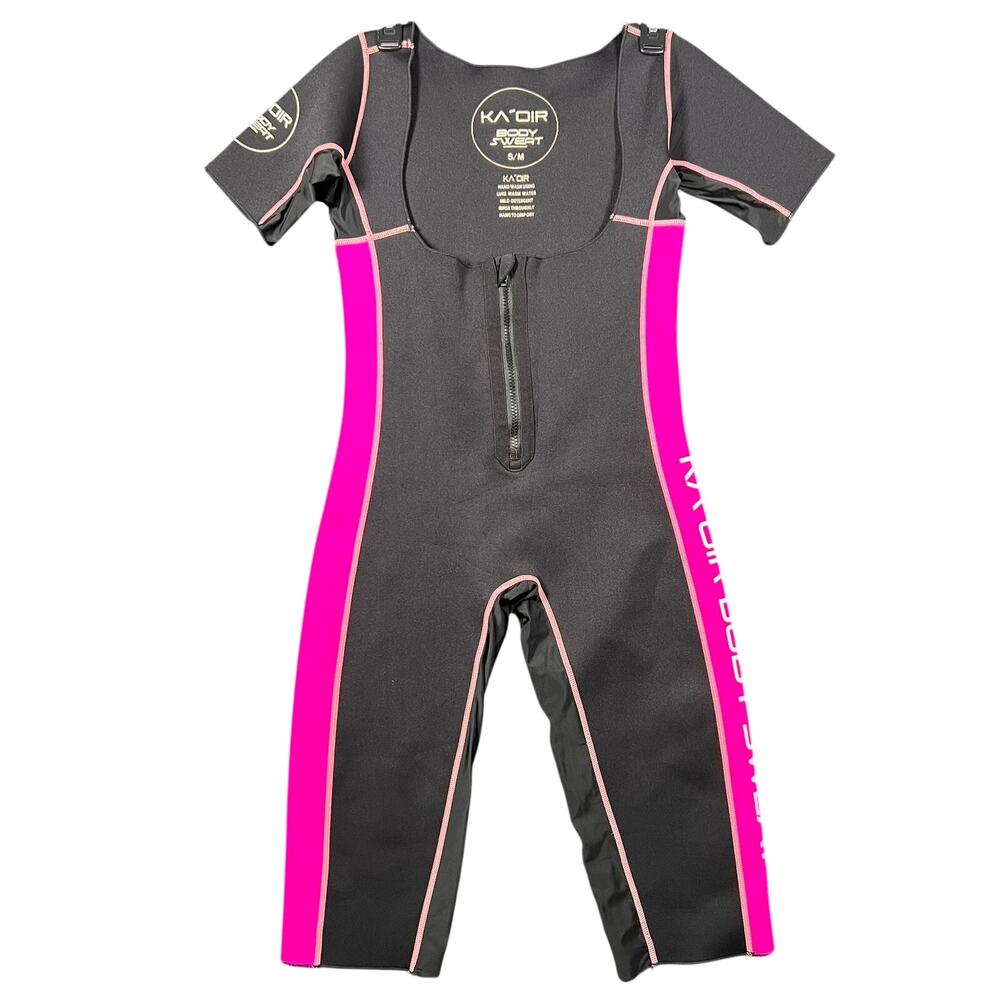 Ka’oir Fitness Body Sweat Suit Size S/M Pink Black Wet Suit